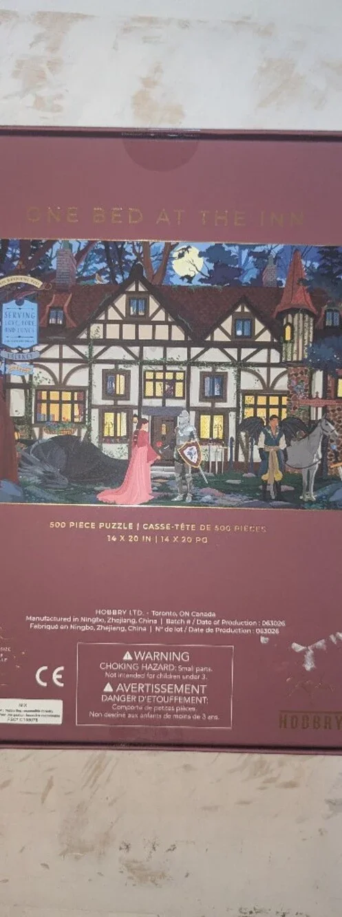 NEW 500 Piece Hobbry Puzzle - One Bed At The Inn